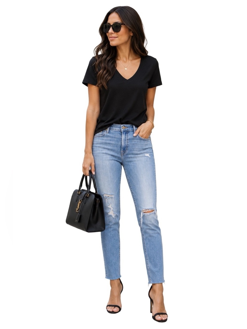 MOTHER Denim The Mid Rise Dazzler Ankle Fray Size 29 Weekend Kitten Wash